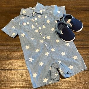 0-3 month Star Jumper and 3-6 month Slide Ons